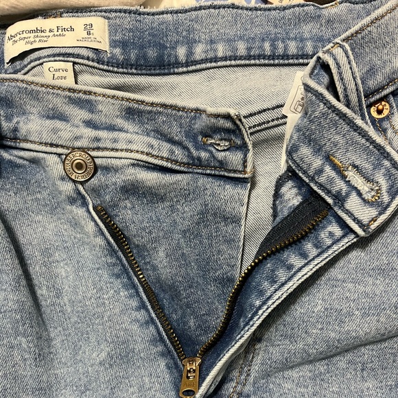 Abercrombie and Fitch criss cross jeans super skinny high rise 29 8s curve love - Picture 3 of 5